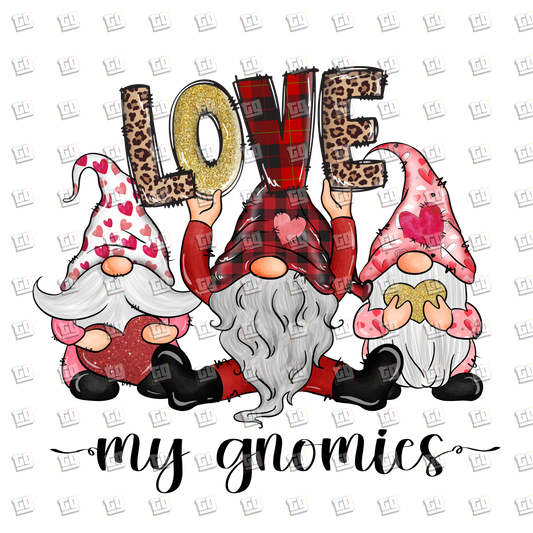 Love My Gnomies - Valentines - DTF Transfer