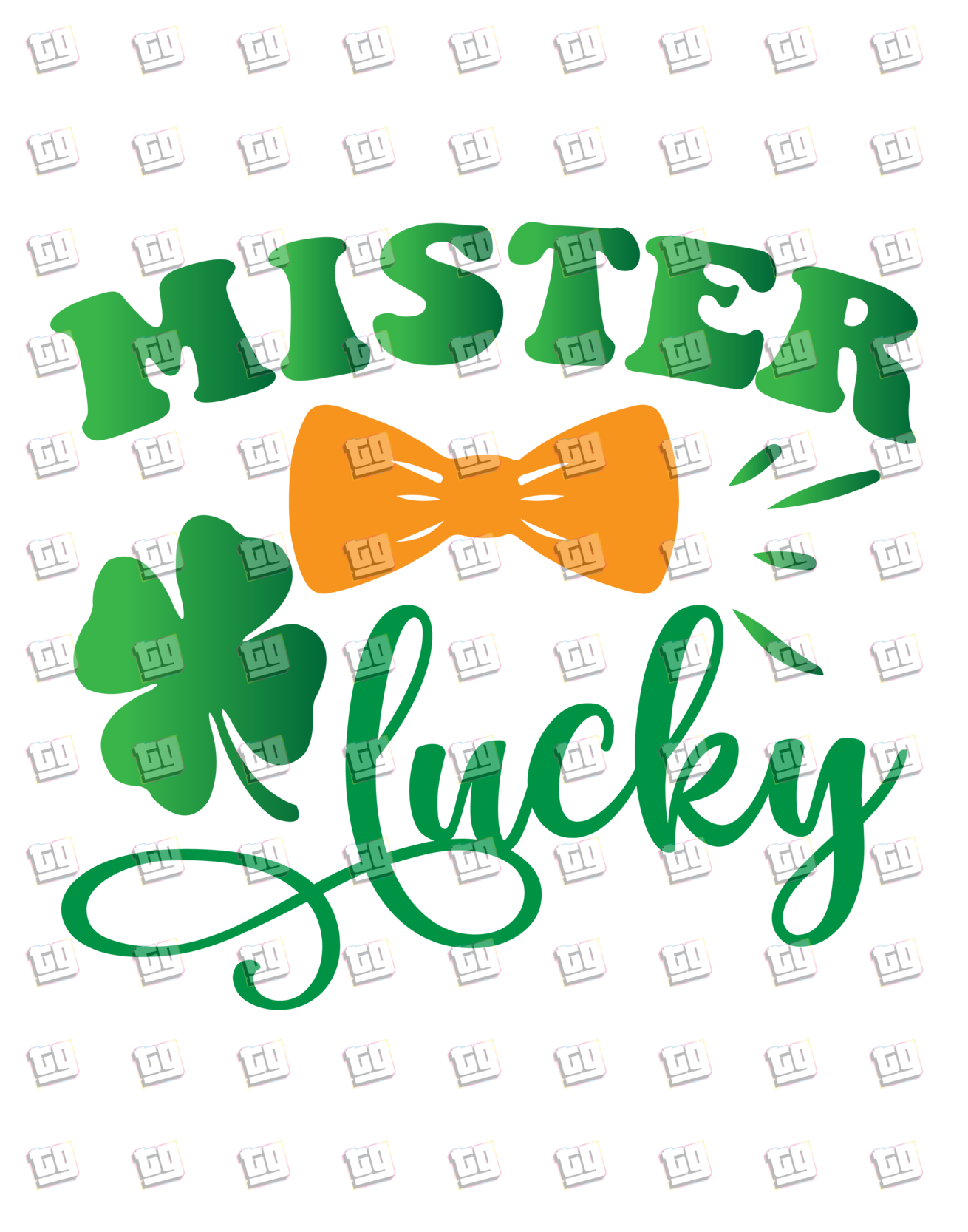 Mister Luck Bow-Tie - St. Patrick's Day - DTF Transfer