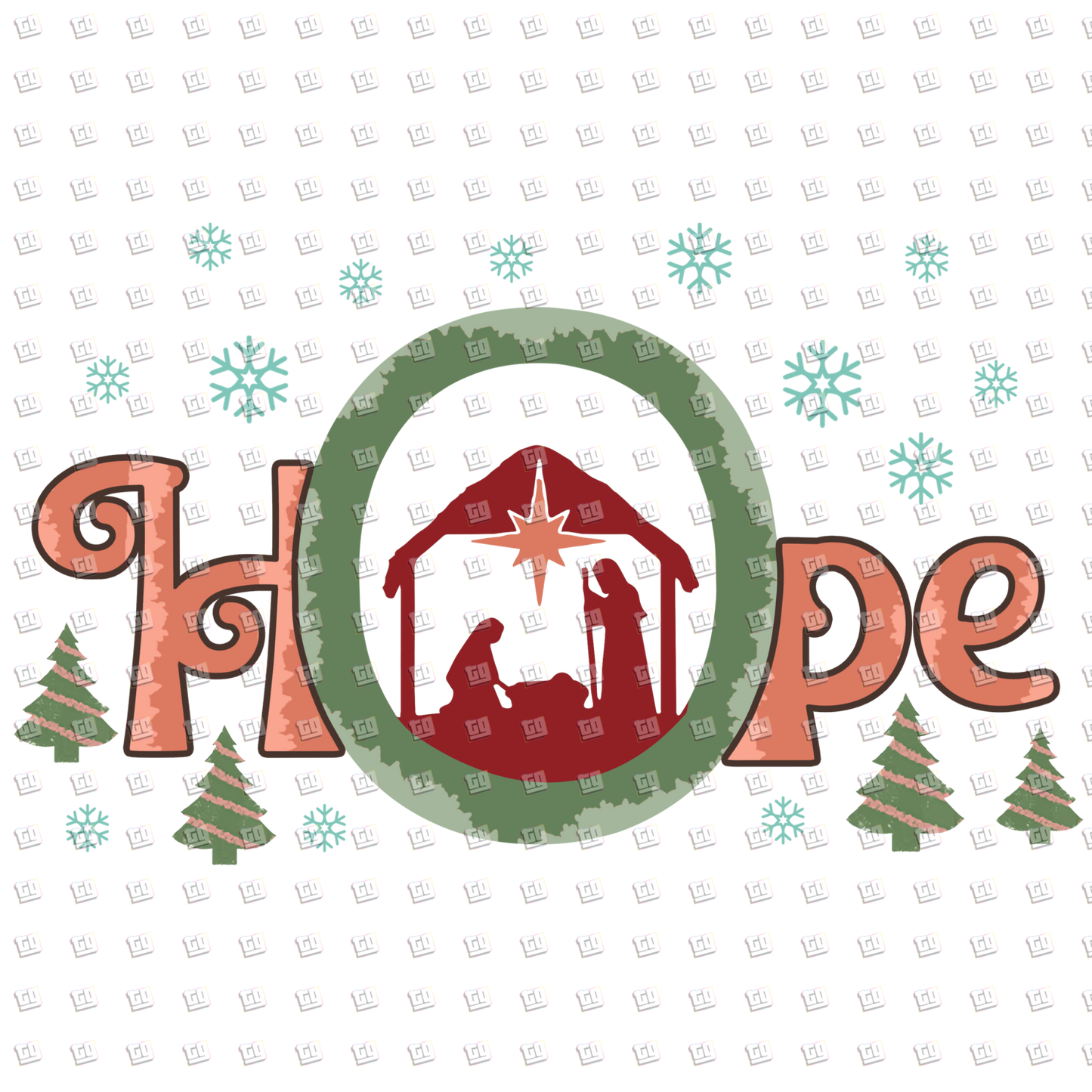 Hope (Nativity)  - Christian Christmas - DTF Transfer