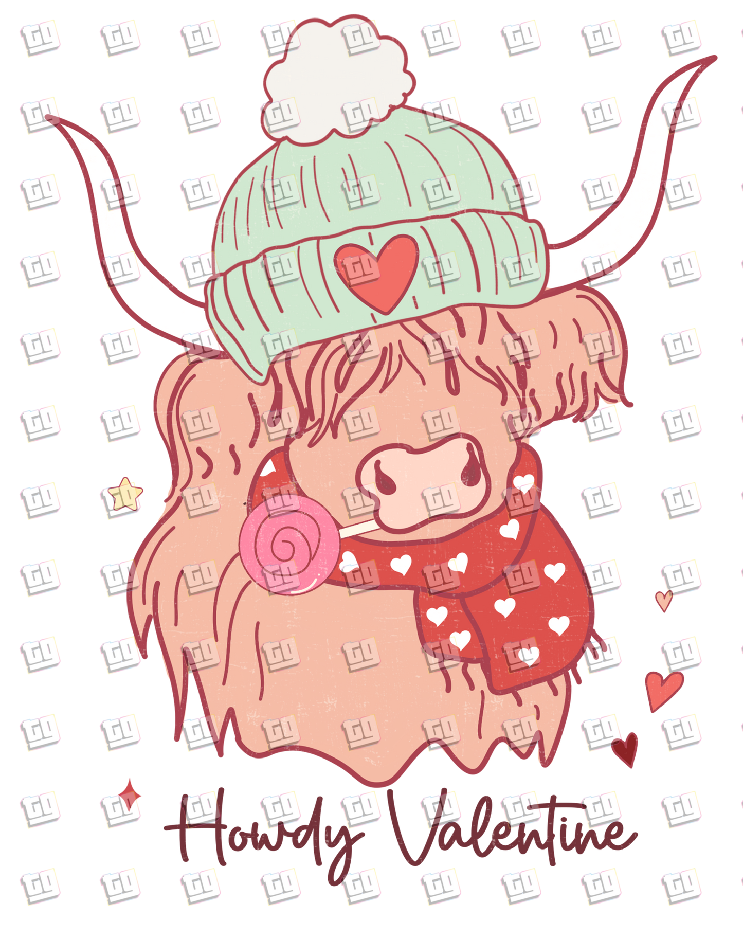 Howdy Valentine Cowgirl- Valentines - DTF Transfer