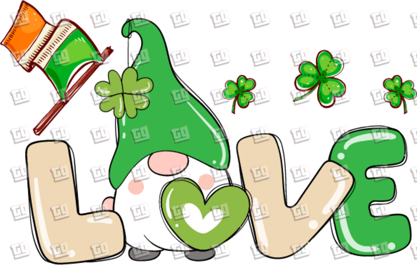 Love Gnome Irish  - St. Patrick's Day - DTF Transfer