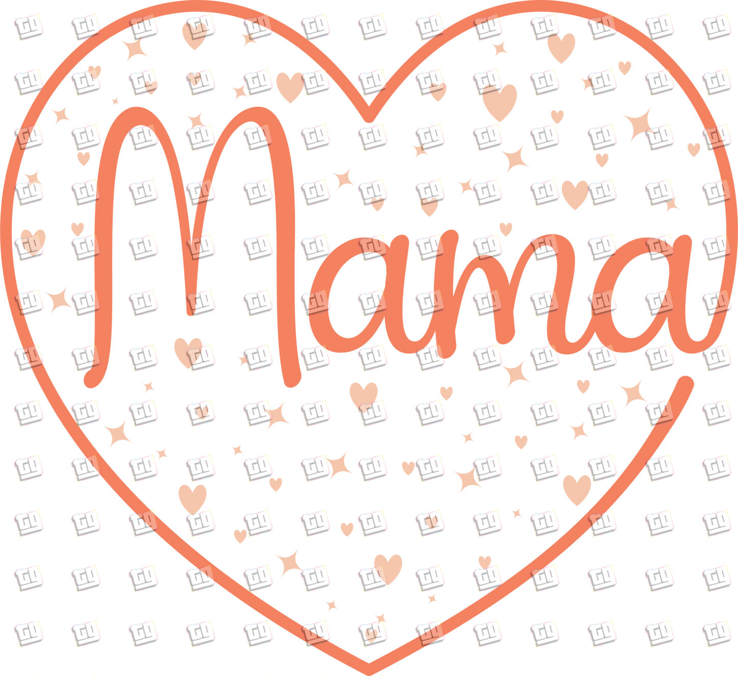 Mama Heart - Mom - DTF Transfer