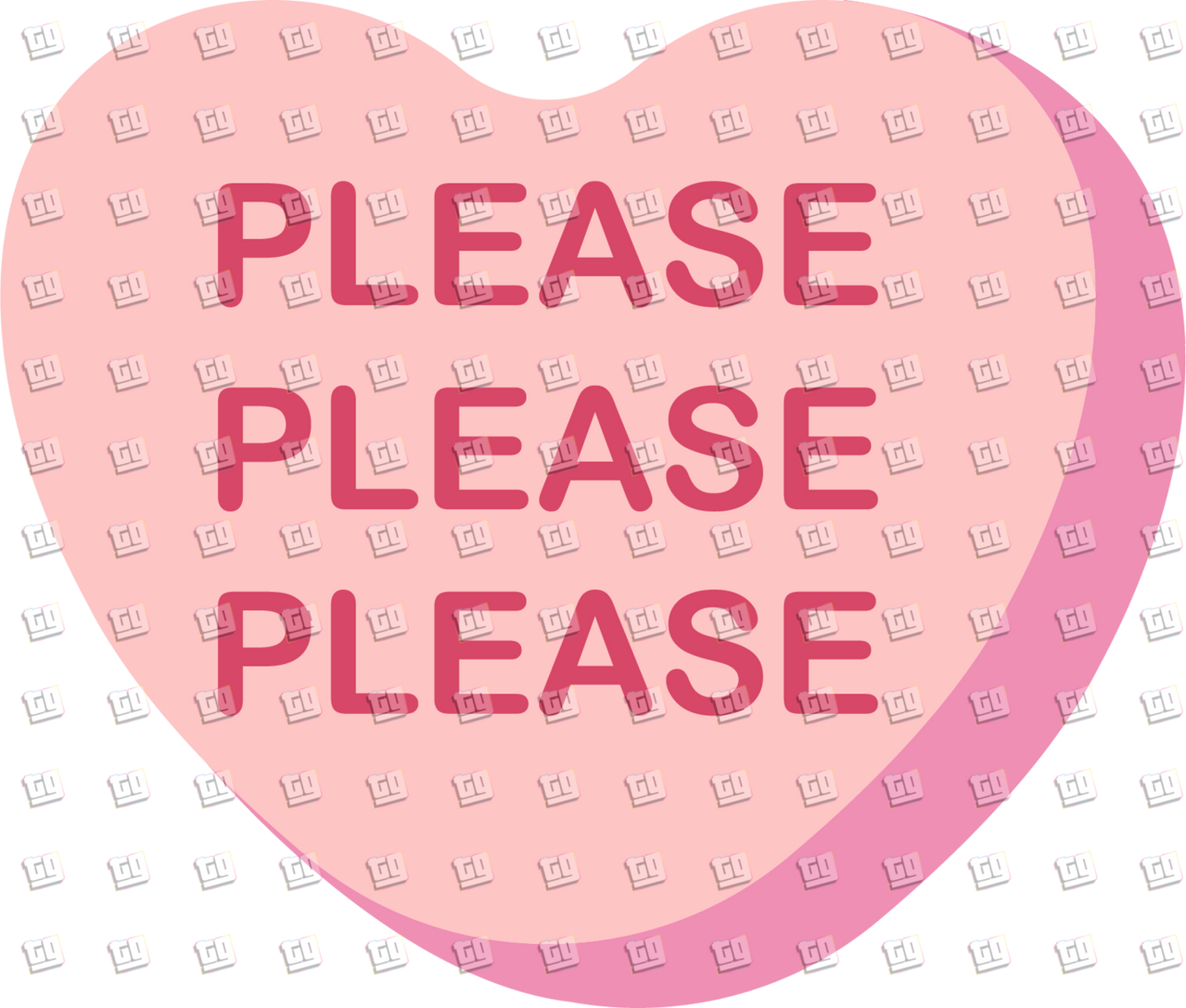 Please Please Please Candy Heart - Valentines - DTF Transfer