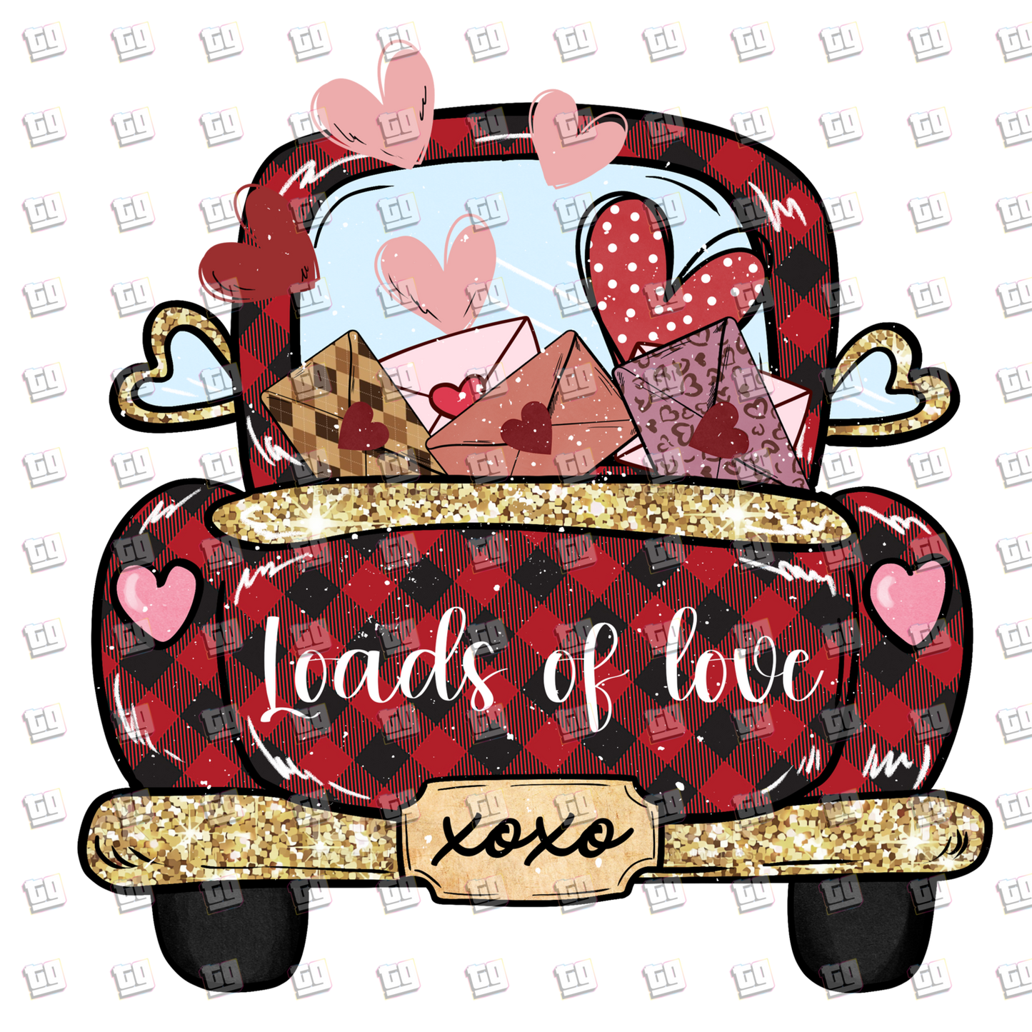 Loads Of Love (Pick up Truck) - Valentines - DTF Transfer