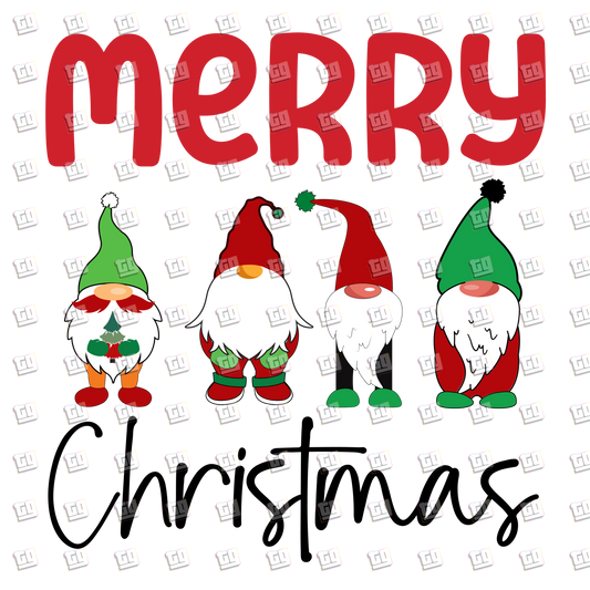 Merry Christmas Gnomes V2 - Holidays - DTF Transfer