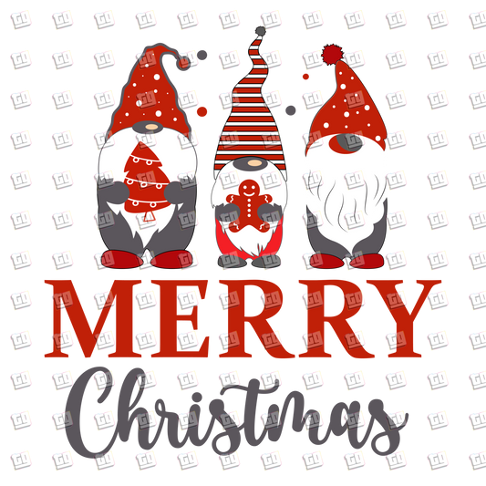 Merry Christmas Gnomes - Holidays - DTF Transfer