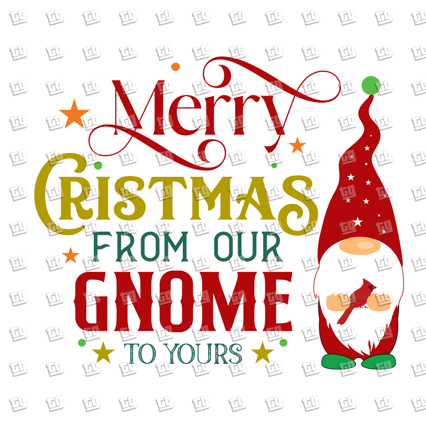 Merry Christmas From Our Gnome To Yours - Holidays - DTF Transfer