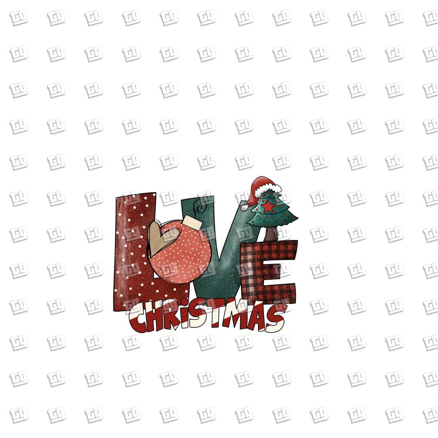 Love Christmas Patterns - Holidays - DTF Transfer