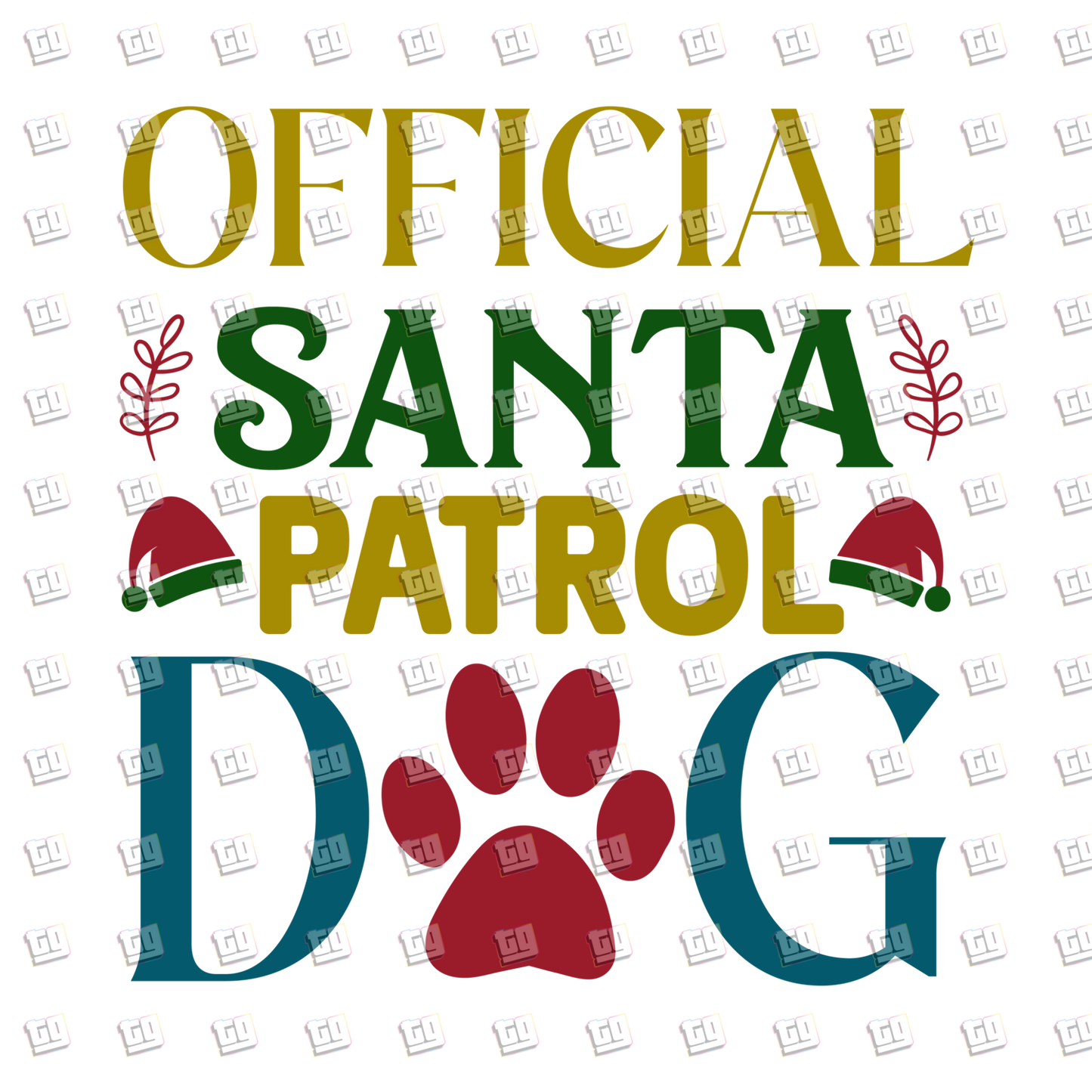 Official Santa Patrol Dog - Holidays - DTF Transfer