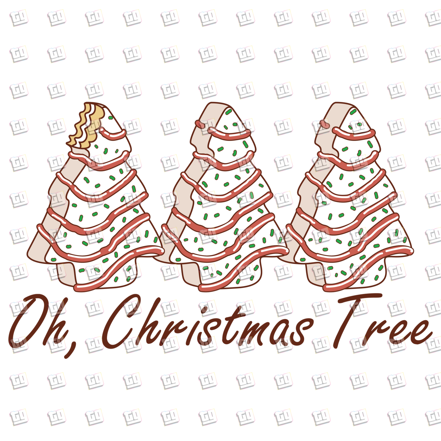 Oh, Christmas Tree (Cakes) - Holidays - DTF Transfer